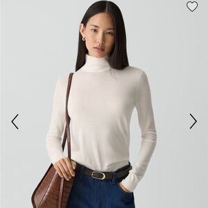 Theory ivory regal wool turtleneck